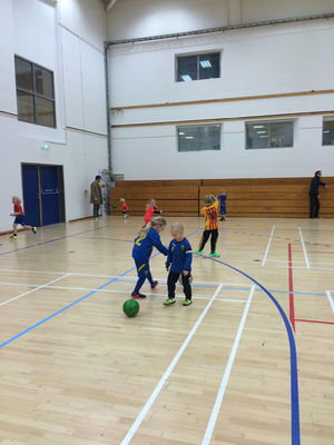 Leikskólabörn heimsækir Íþróttafélagið Gróttu