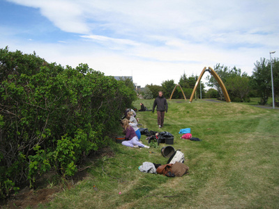 Vinnuskólanemendur í Bakkagarði Vinnuskólanemendur í Bakkagarði