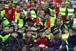 Leikskólabörn á Eiðistorgi