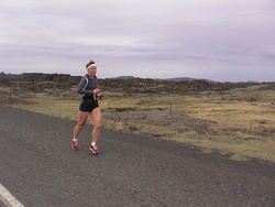 Elísabet í heilmaraþoni á Mývatni 2004