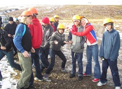 Unglingar á ferð í Borgarnesi