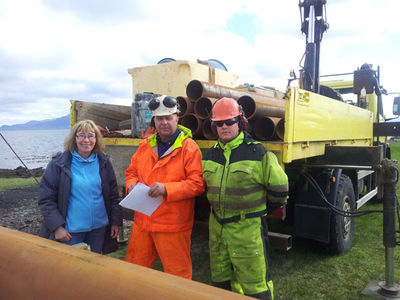 Hrefna Kristmannsdóttir ásamt aðstoðarmönnum Hrefna Kristmannsdóttir ásamt aðstoðarmönnum