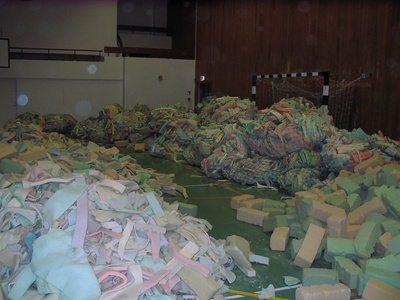 Fimleikagryfja hreinsuð Fimleikagryfja hreinsuð