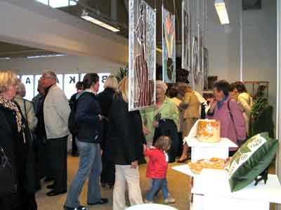 Frá handverkssýningu eldri borgara