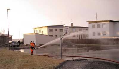 Skautasvell á Vallarbrautarvelli Skautasvell á Vallarbrautaravelli