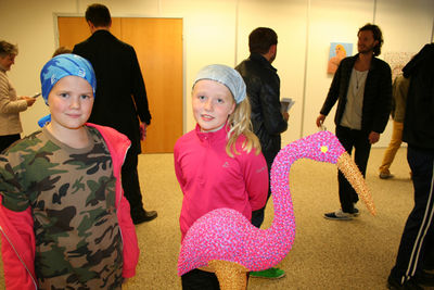 Gestir á sýningu Haraldar Sigmundssonar