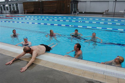 Starfsmenn sundlaugar