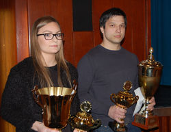 Fanney Hauksdóttir og Aron Du Lee Teitsson