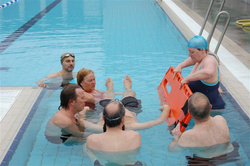 Starfsmenn sundlaugar