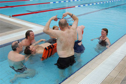 Starfsmenn sundlaugar