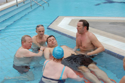 Starfsmenn sundlaugar