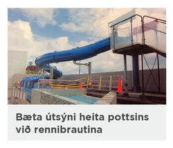 Útsýni við heita pottinn