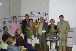 Ingimar Sigurðuson ásamt nokkrum þeirra er hlutu viðurkenningu