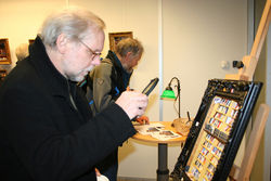 Á sýningu Guðlaugs Arasonar