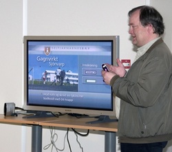 Kynning á ljósleiðaraframkvæmd á Seltjarnarnesi. Halldór Axelsson