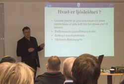 Kynning á ljósleiðaraframkvæmd á Seltjarnarnesi. Jónatan Svavarsson