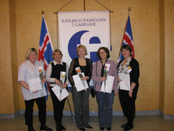 Sólfrið Jensen, Sólveig Halldórdóttir, Erla Skarphéðinsdóttir, Þóra Álfþórsdóttir og Beath Tarasiuk