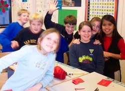 nemvalo Nemendur í skólastofu