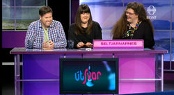 Þátttakendur í Útsvari Þórbjörn Jónsson, Rebekka Jónsdóttir og Anna Kristín Jónsdóttir