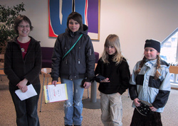 Bryndís Þórisdóttir, Marta Eir, Unnar Steinn og Kristín Sól.