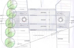 baejarhlid01 Teikning af bæjarhliði við Nesveg