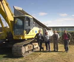 Jónmundur Guðmarsson, bæjarstjóri, Snæbjörn Ásgeirsson, Einar Norðfjörð, Haukur Kristjánsson
