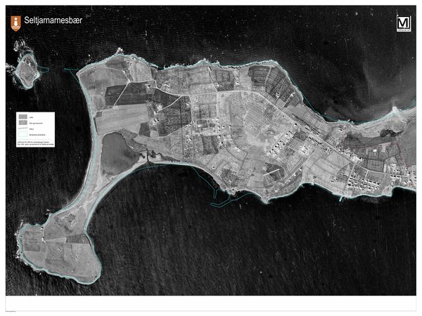 Kort af Seltjarnarnesi frá árinu 1954 Kort af Seltjarnarnesi frá árinu 1954