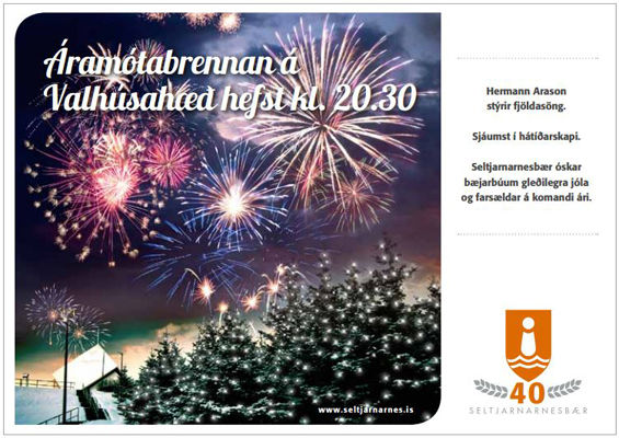 Áramótabrenna á Valhúsahæð 2015 Áramótabrenna á Valhúsahæð 2015