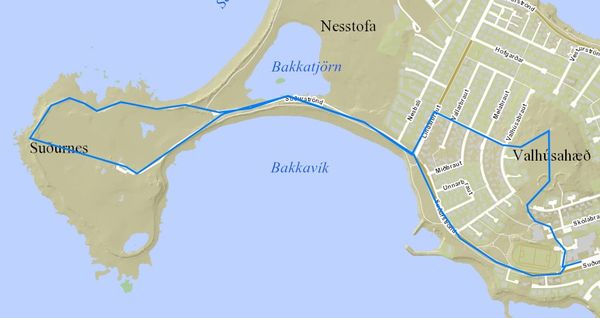 Gönguleið 6. september 2017 Gönguleið 6. september 2017