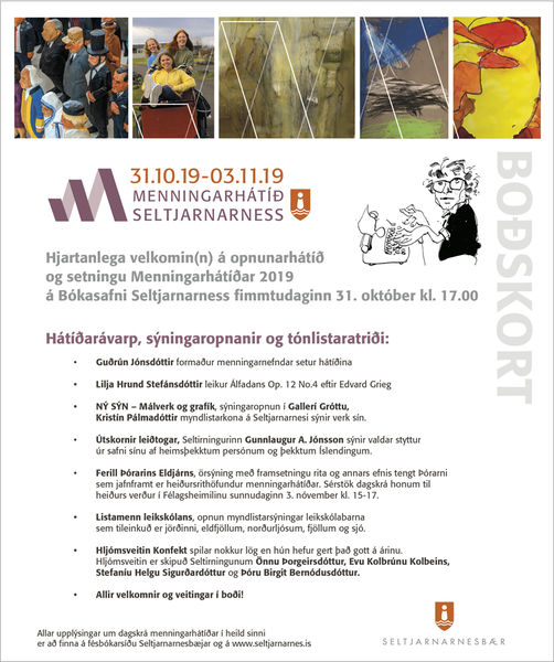 Boðskort á setningu Menningarhátíðar 2019 Boðskort á setningu Menningarhátíðar 2019