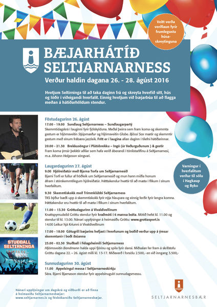 Bæjarhátíð 2016 - dagskrá Bæjarhátíð 2016 - dagskrá