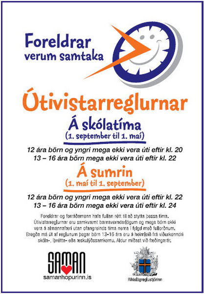 Útivistarreglur Útivistarreglur