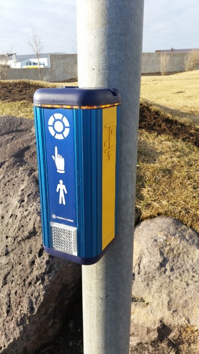 Hljóðmerki við öll gönguljós