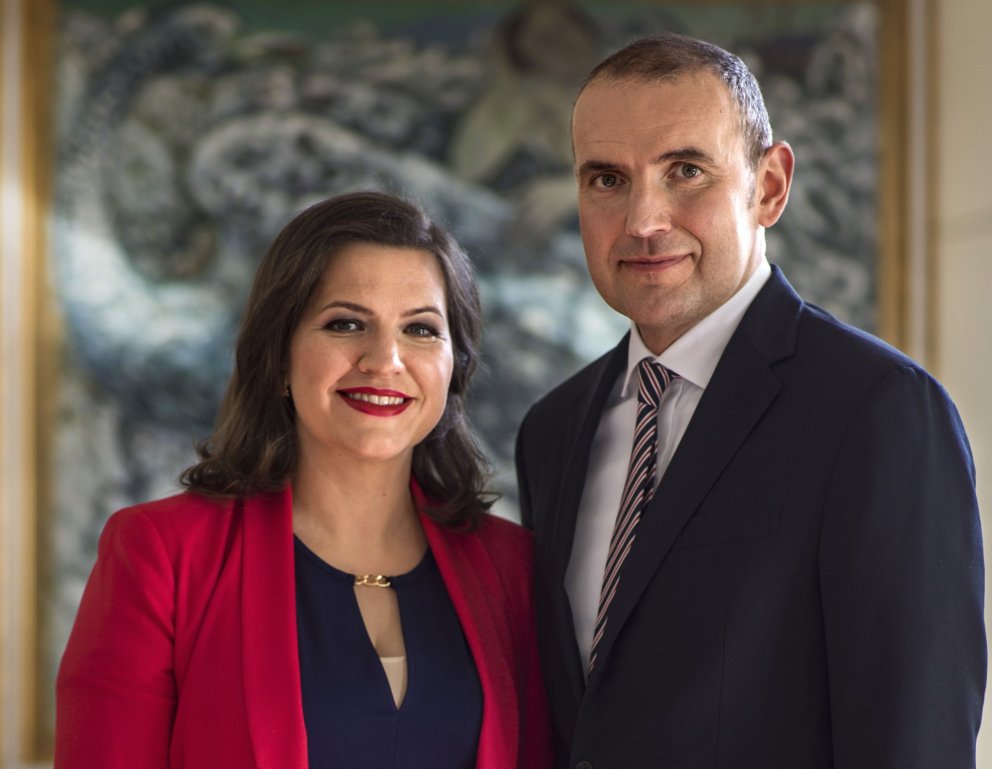 Frú Eliza Reid og Guðni Th. Jóhannesson forseti Íslands.