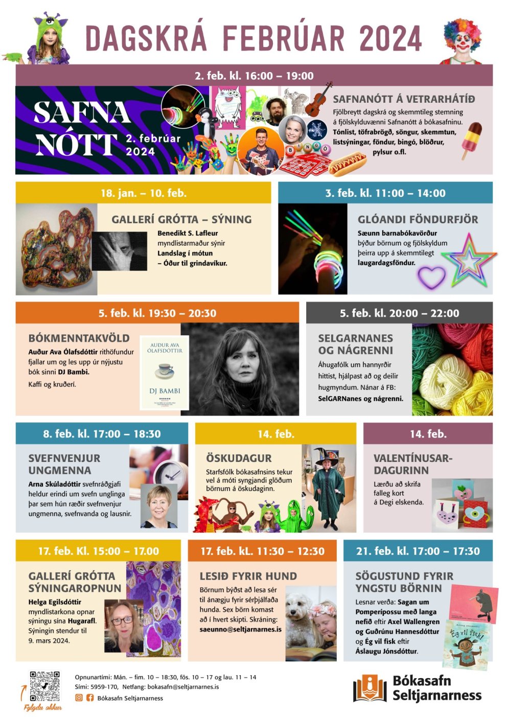 Frábær febrúar framundan á bókasafninu
