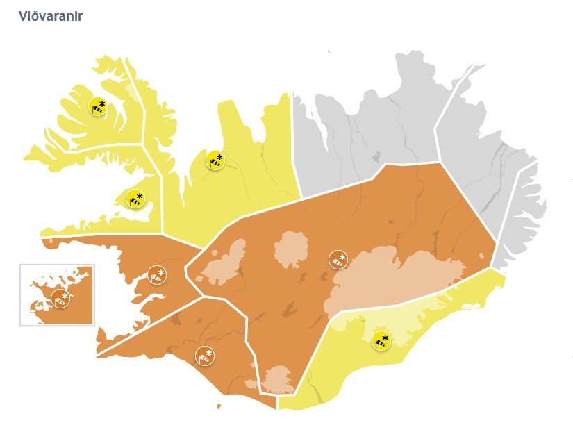 Sundlaug og bókasafn lokuð á meðan veðurviðvörun er í gildi á morgun fimmtudag