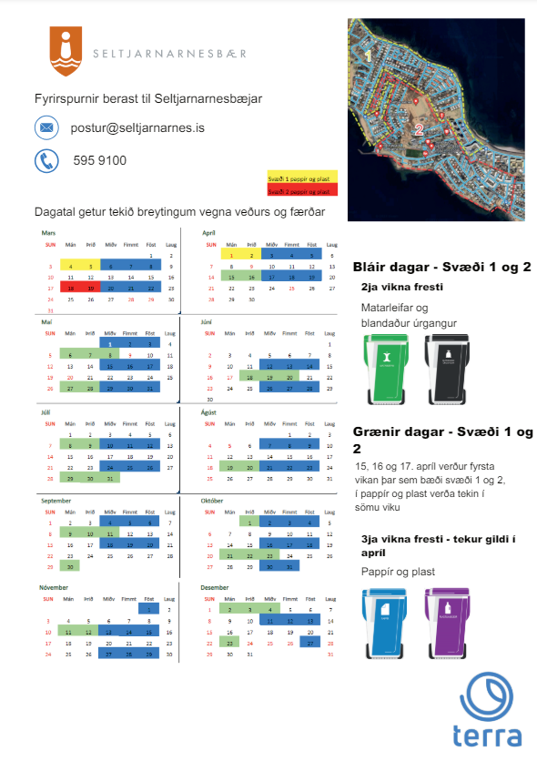 Tíðni sorphirðu við heimili á Seltjarnarnesi eykst