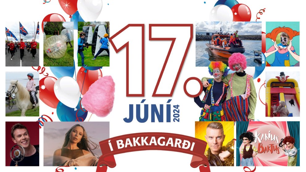17. júní á Seltjarnarnesi hátíðardagskrá frá kl. 10-15