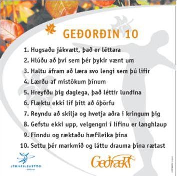 Geðorðin 10 inn á öll heimili á Seltjarnarnesi