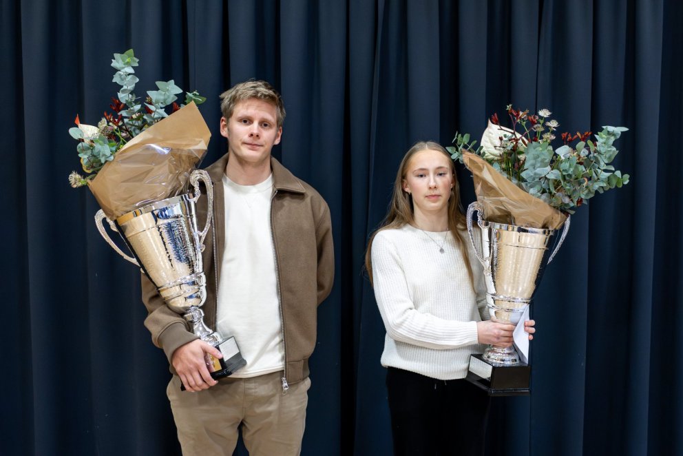 Ingi Þór Ólason golfari og Auður Anna Þorbjarnardóttir fimleikakona.