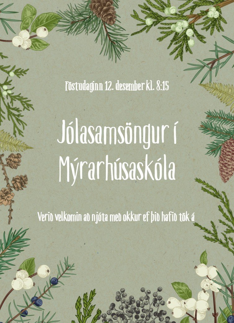 Jólasamsöngur í Mýrarhúsaskóla