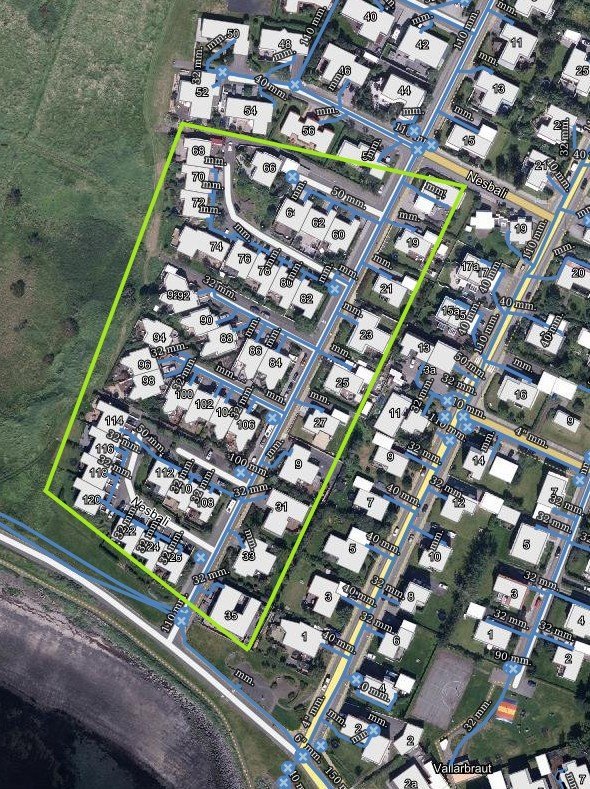 Lokun á köldu vatni í Nesbala 10/09/2024