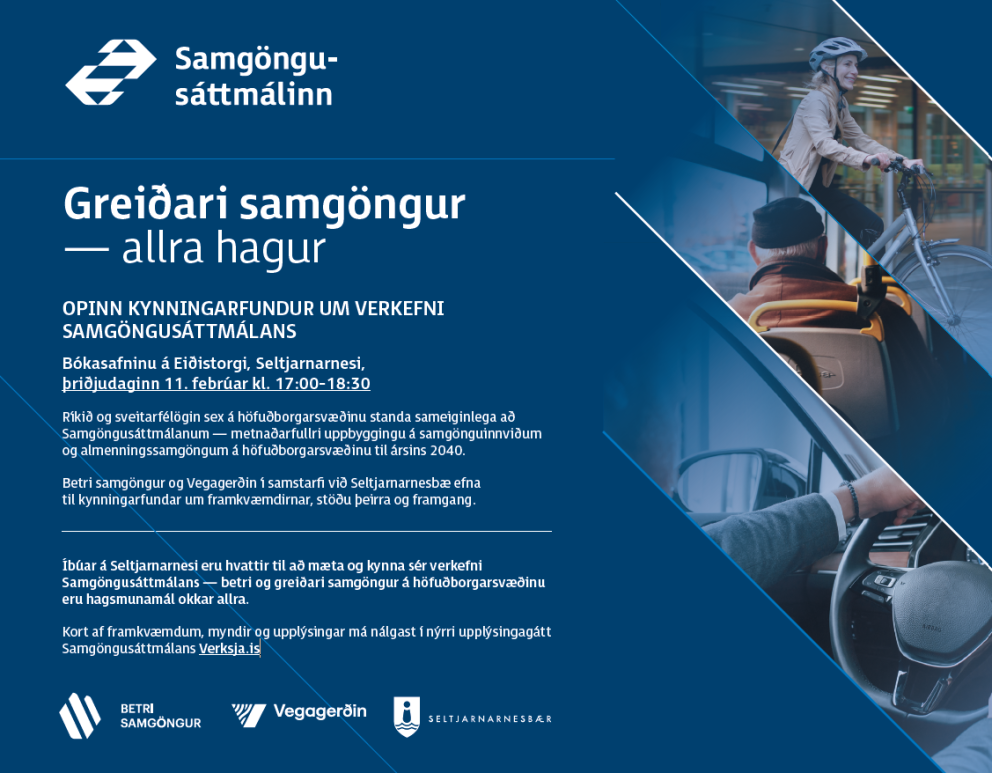 Samgöngusáttmálinn kynningarfundur kl. 17.00