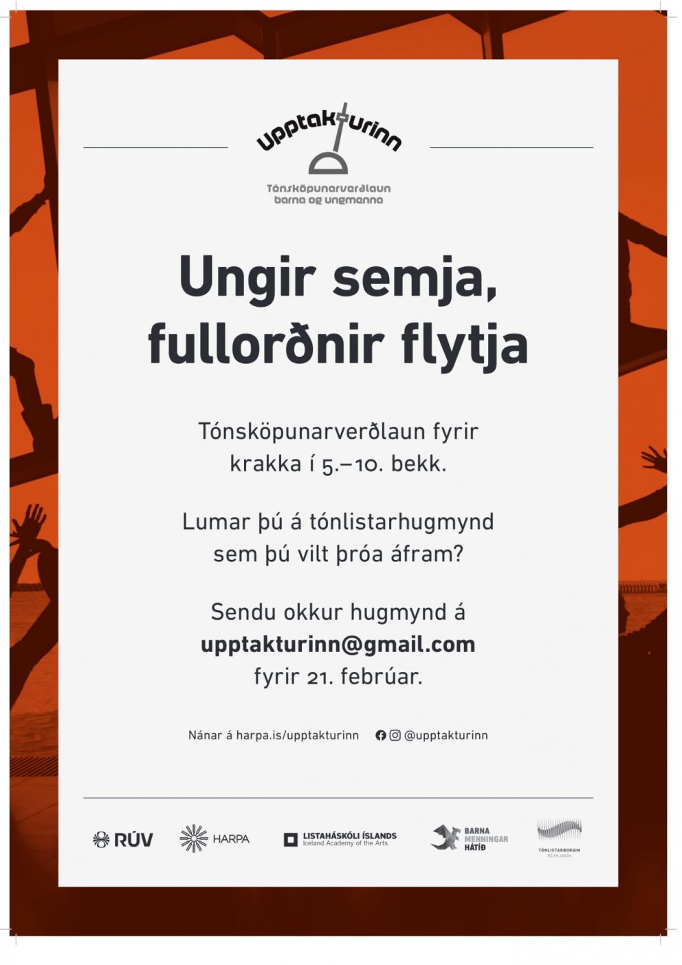 UPPTAKTURINN 2021 - Tónsköpunarverðlaun barna og ungmenna