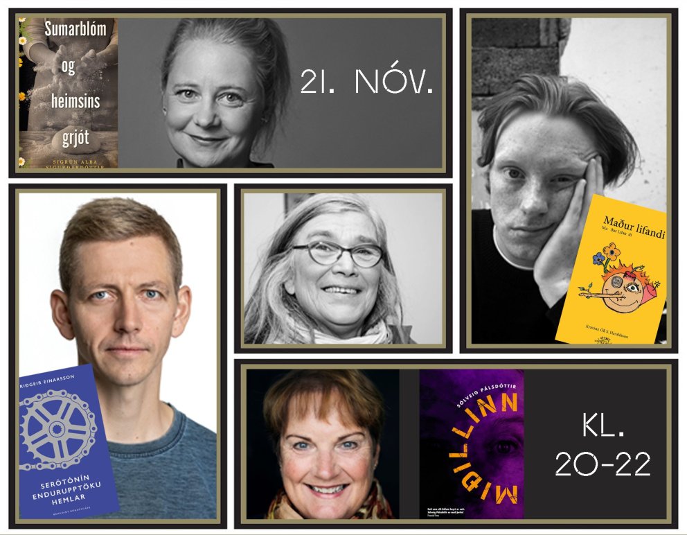 Rithöfundakvöldið geysivinsæla á bókasafninu