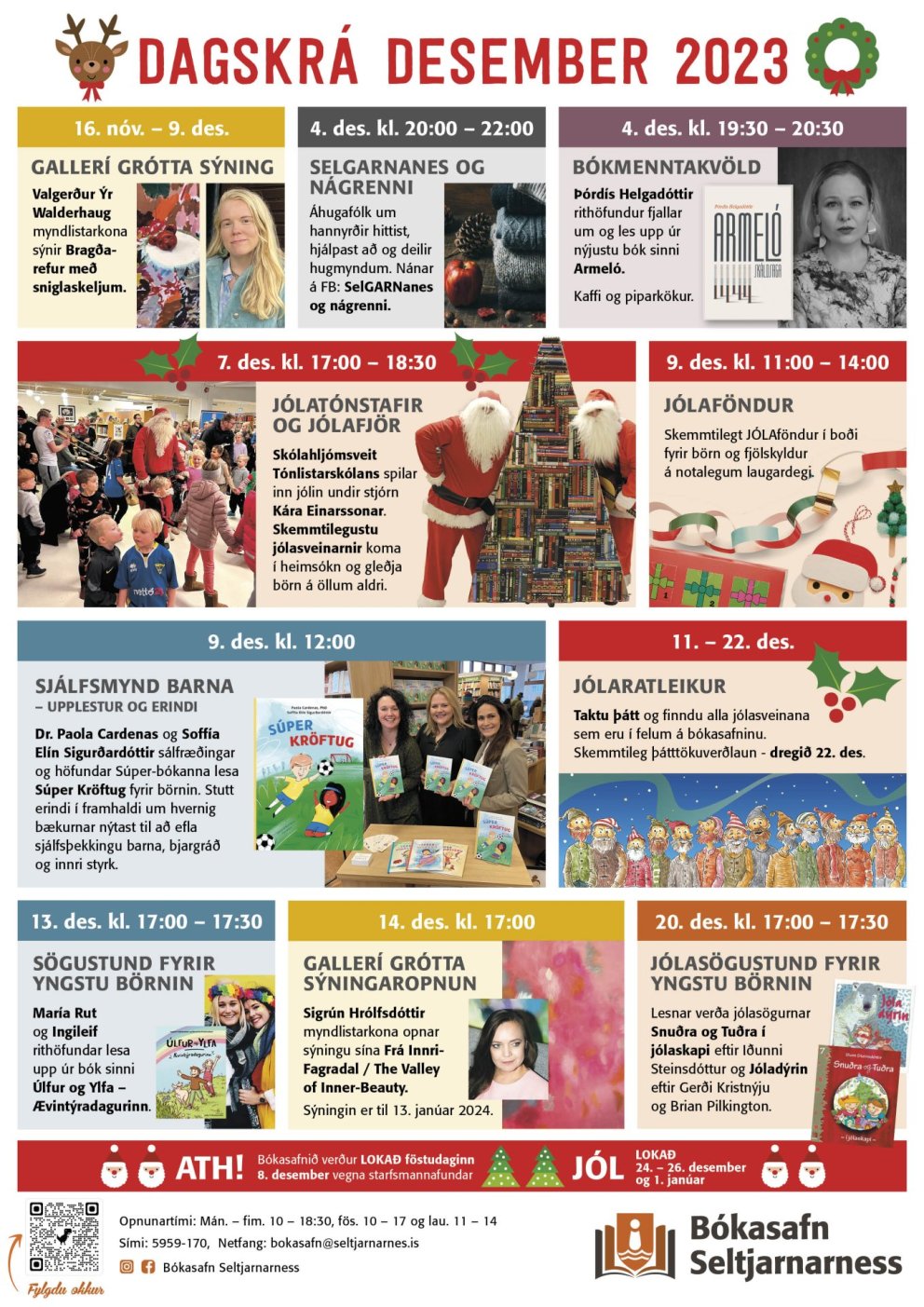 Desemberdagskrá bókasafnsins