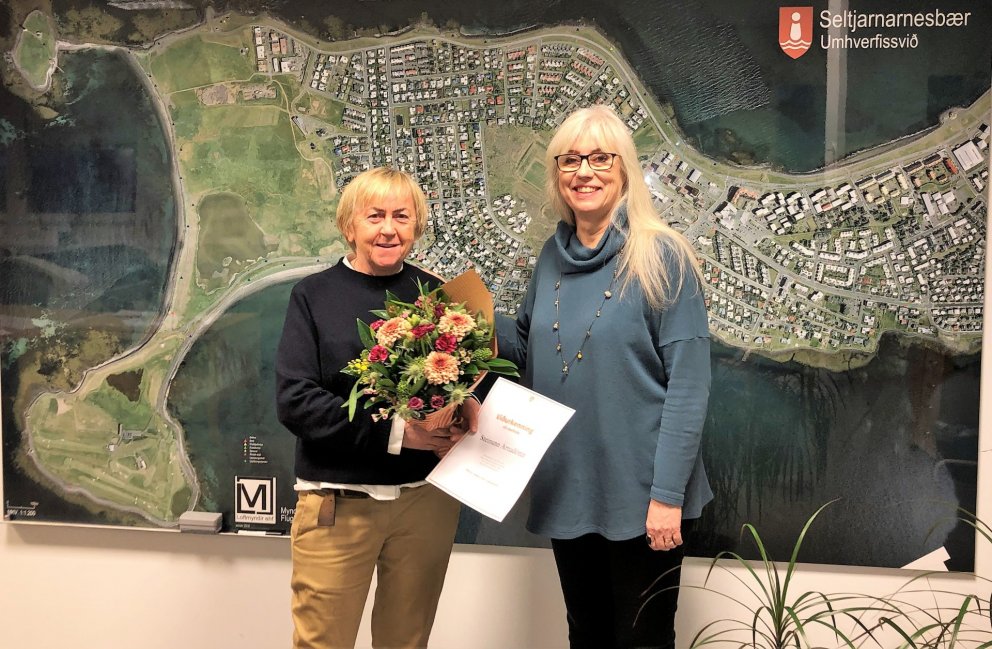 Steinunn garðyrkjustjóri Seltjarnarnesbæjar kvödd