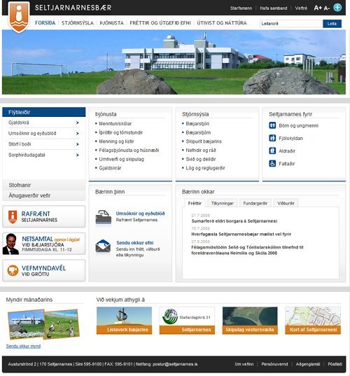 Nýr vefur Seltjarnarnesbæjar