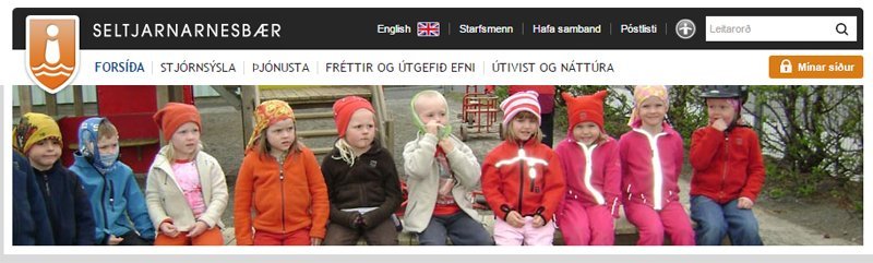 Vefur Seltjarnarnesbæjar skorar hæst