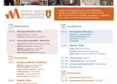Njóttu menningarhátíðar alla helgina - dagskráin er hér!